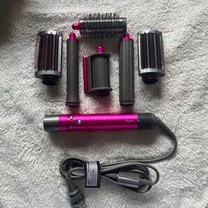 Dyson Hair Styling Set in Fuchsia and Dark Gray